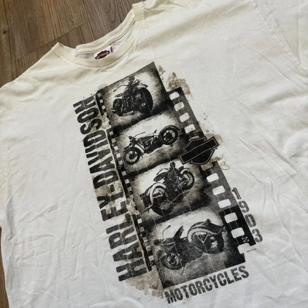 Harley Davidson Men's 2013 H-D Motorcycle San Francisco California‎ White Sz 2XL